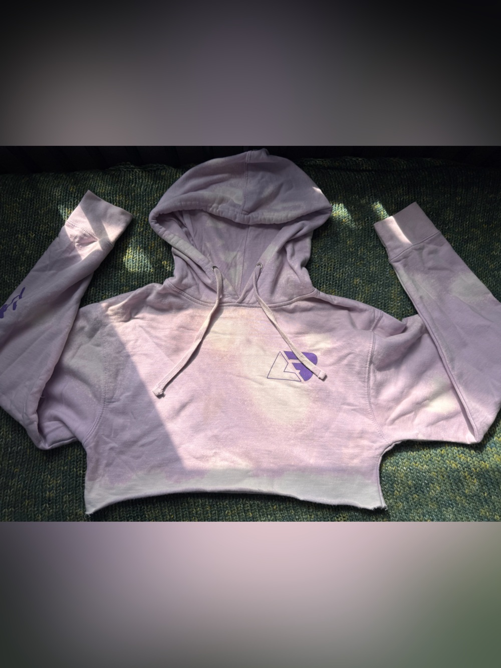 LB Motorsports - Lilac Cropped Hoodie Sweatshirt - Women's Lightweight Pullover